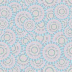 Seamless illustration with circles which made on a base victorian motif