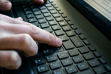 Work from home with a laptop