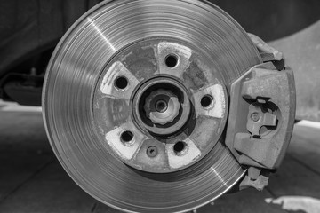 Bremse am Auto aus Metall