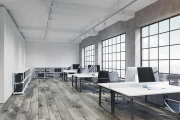 Office with windows, side