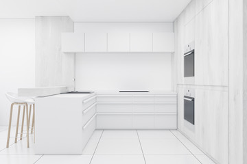 White kitchen with counters
