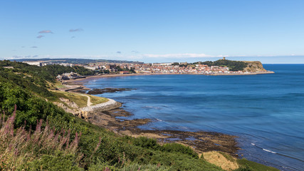 View towards Scarborough South Bay, North Yorkshire, UK