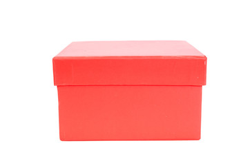 red gift box isolated on white background