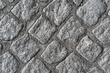 classic stone pavers close up in Saint-Petersburg