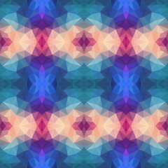Obraz premium Seamless Background with abstract fractal pattern made of colorful geometric shapes