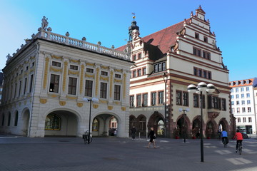 Leipzig, Alte Börse und Rathaus