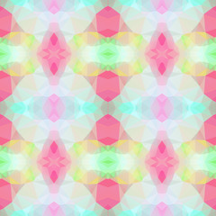 Seamless Background with abstract fractal pattern made of colorful geometric shapes
