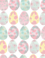 Happy Easter greeting card. Watercolor illustration.