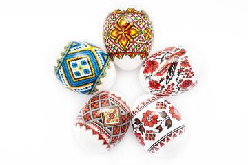 Easter eggs isolated on white background