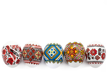 Easter eggs isolated on white background