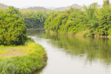 Beautiful river kwai in Kanchanaburi province, Thailand