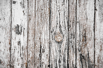 texture of old white paint on black boards