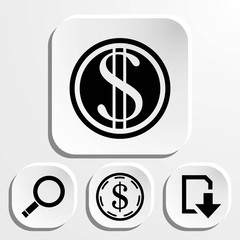 money icon stock vector illustration flat design