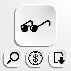 glasses icon stock vector illustration flat design