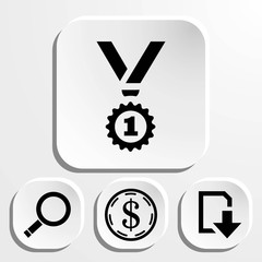 medal icon stock vector illustration flat design