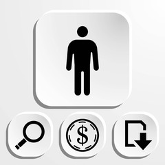 man icon stock vector illustration flat design