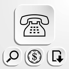 phone icon stock vector illustration flat design