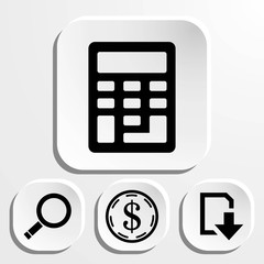 Calculator icon stock vector illustration flat design