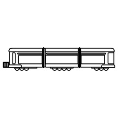 train transport wagon traditional outline vector illustration eps 10