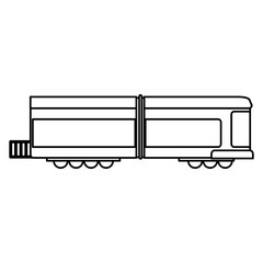 train transport wagon traditional outline vector illustration eps 10