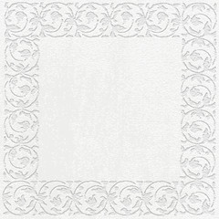 Stone engraving - stone background. Flora. Tile. Decorative element.