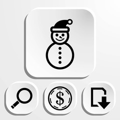 snowman icon stock vector illustration flat design