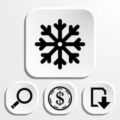 scresnowflake icon stock vector illustration flat design