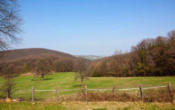 Fototapeta Panoramic view from the mountains