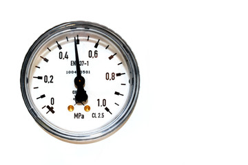 Manometr scale on the white background