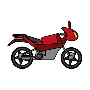 red motorcycle transport image vector illustration eps 10