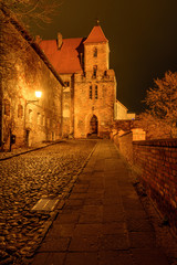 Fototapeta na wymiar Historical architecture of Torun at night. Poland. Europe.