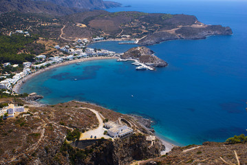 Fototapeta na wymiar Panoramic view on Kythera island, Greece