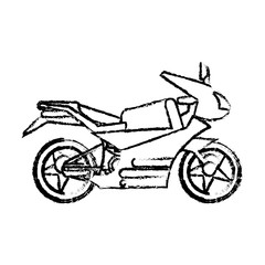 motorcycle transport fast sketch vector illustration eps 10