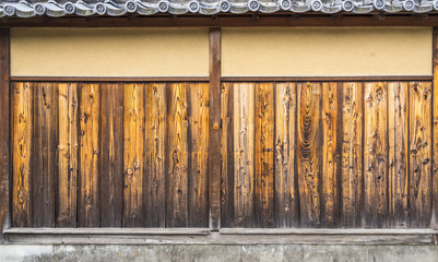 Japanese -style wooden house wall