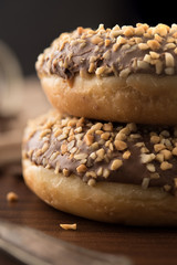 Sweet donut with chocolate