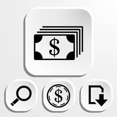 dollar money icon stock vector illustration flat design