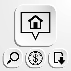 home icon stock vector illustration flat design