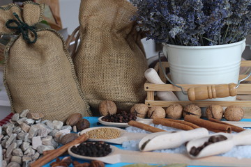 spices and herbs, spice, herb, pepper, garlic, mustard, clove, allspice, nutmeg, anise, anise star...