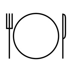 plate outline icon