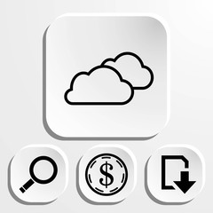 cloud icon stock vector illustration flat design