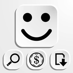 Fototapeta premium Smile icon stock vector illustration flat design