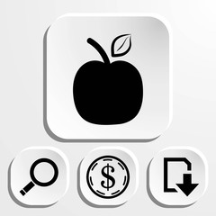 apple icon stock vector illustration flat design