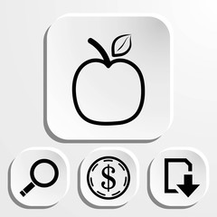 apple icon stock vector illustration flat design