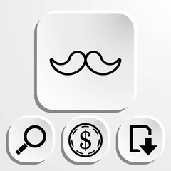 mustache icon stock vector illustration flat design