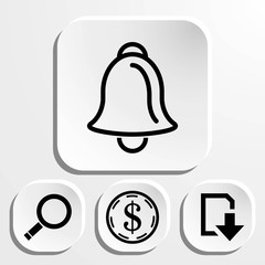bell icon stock vector illustration flat design