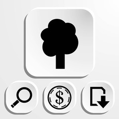 tree icon stock vector illustration flat design