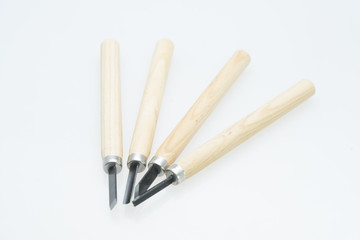 Woodcut equipment isolated