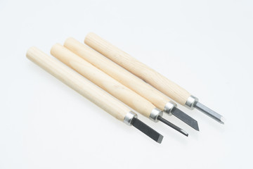 Woodcut equipment isolated