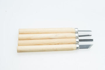 Woodcut equipment isolated