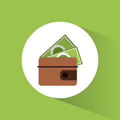 wallet dollar money vacation vector illustration eps 10